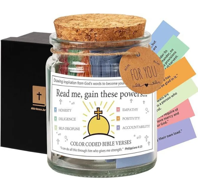 Faith and Joy Verse Jar – inspirational bible verse jar for families – Butterfly Parenting Boutique