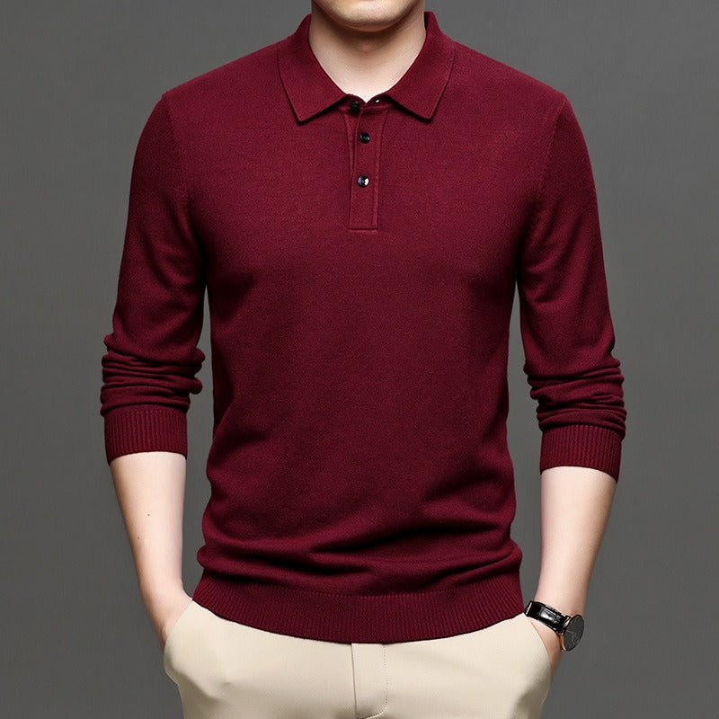 Men's Lapel Knit Pullover Sweater – classic knit pullover sweater for men – Butterfly Parenting Boutique