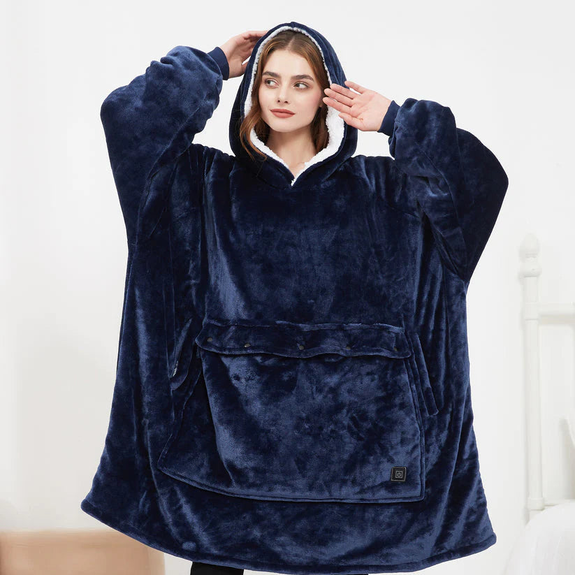 Heated Hoodie Blanket – cozy heated wearable blanket hoodie – Butterfly Parenting Boutique