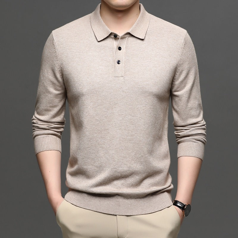 Men's Lapel Knit Pullover Sweater – classic knit pullover sweater for men – Butterfly Parenting Boutique