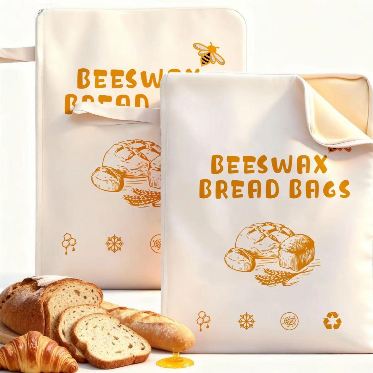 Cotton Linen Bread Bag – reusable cotton linen bread storage bag – Butterfly Parenting Boutique