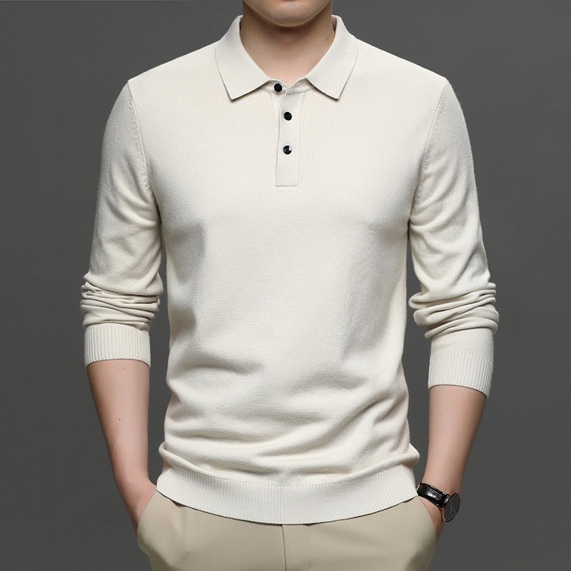 Men's Lapel Knit Pullover Sweater – classic knit pullover sweater for men – Butterfly Parenting Boutique