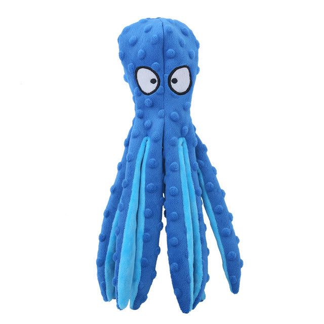 Interactive Bite-resistant Plush Octopus Pet Toy – durable plush octopus chew toy for dogs – Butterfly Parenting Boutique