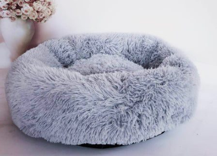 Round Plush Dog Bed for Small Dogs and Puppies – soft round plush dog bed for small breeds – Butterfly Parenting Boutique