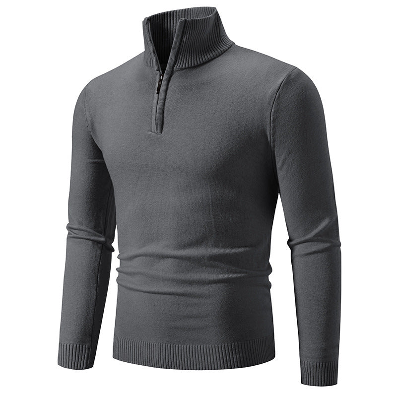 2023 Men's Plus Size Fleece Zip Mock Neck Sweater – plus size fleece zip mock neck sweater for men – Butterfly Parenting Boutique