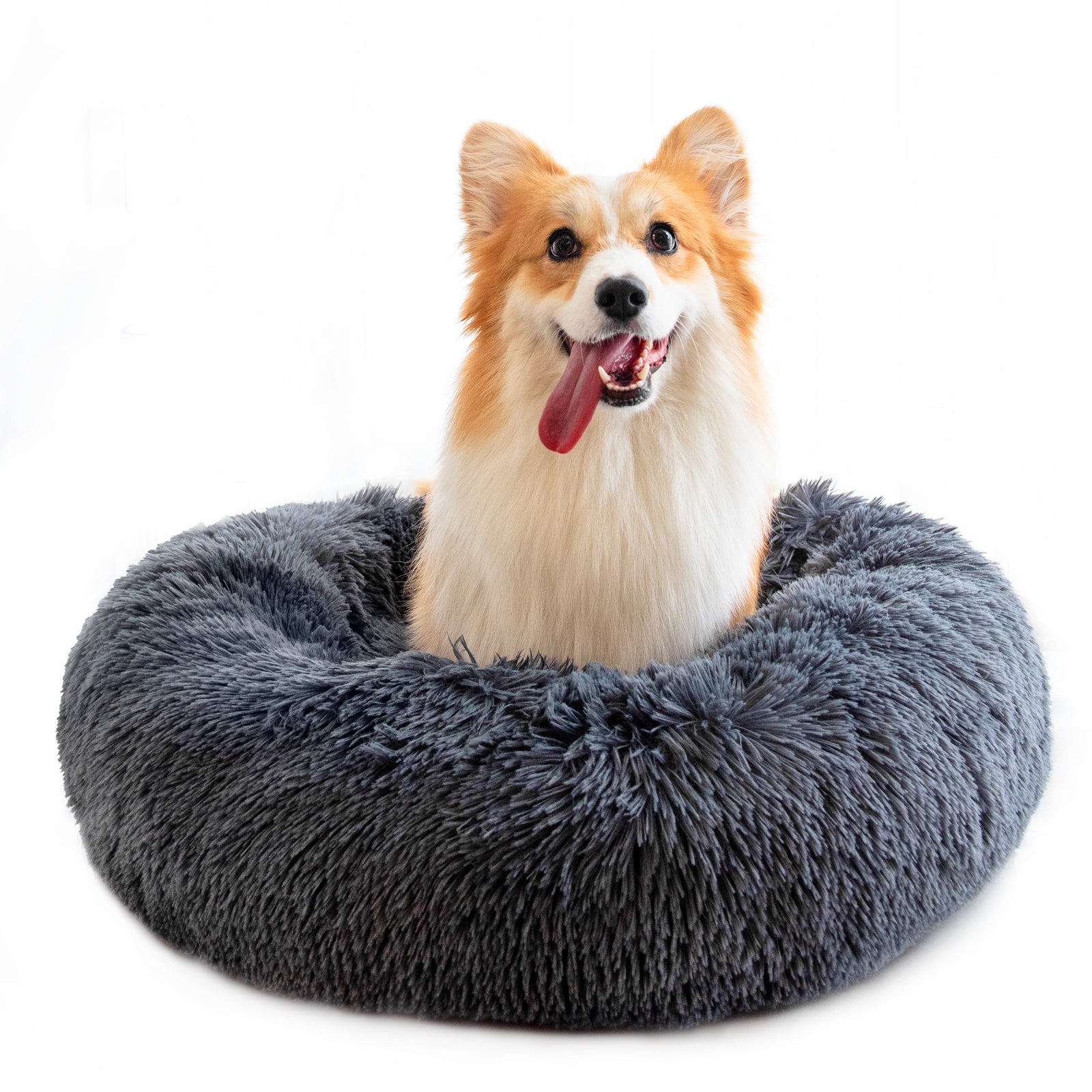 Round Plush Dog Bed for Small Dogs and Puppies – soft round plush dog bed for small breeds – Butterfly Parenting Boutique